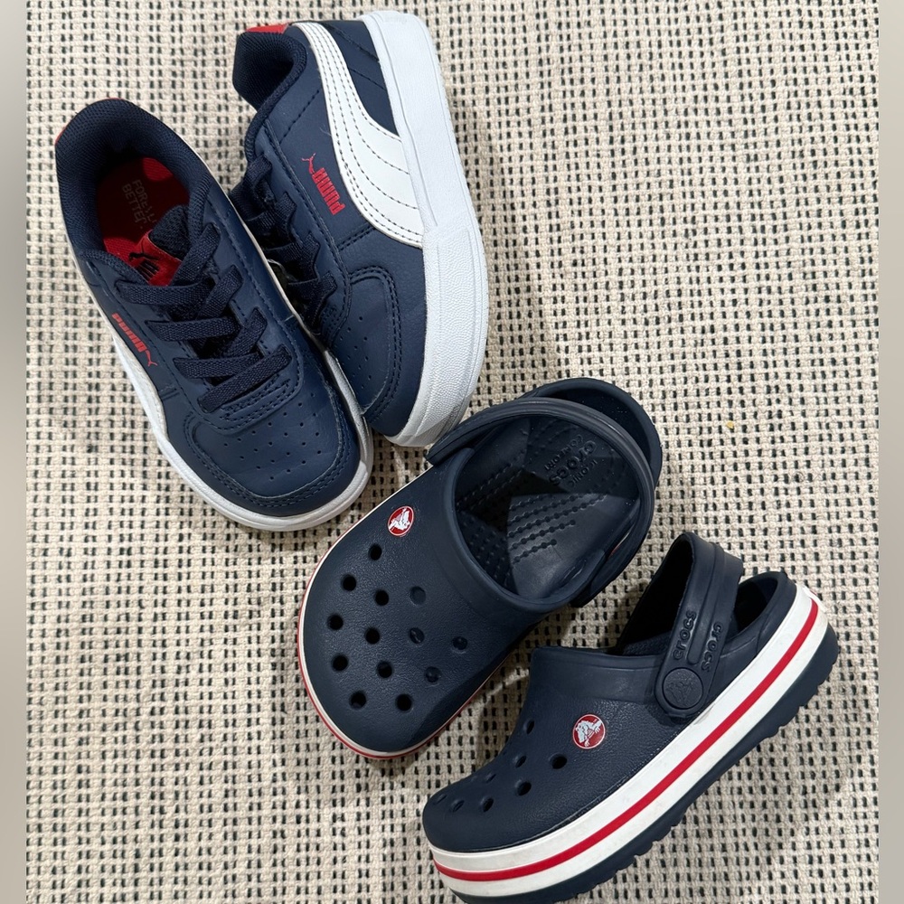 Toddler Shoes - Size 7 (Puma and Crocs) - Great Condition